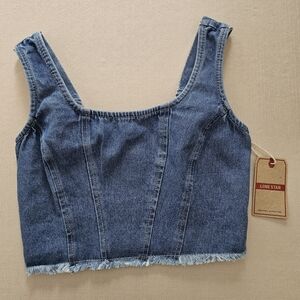NWT Lone Star Denim Crop Top Size Small